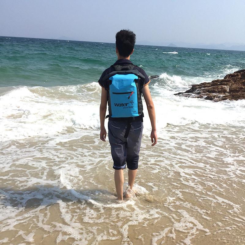 Sac étanche d'extérieur pour plage et natation - Sac à dos seau de rafting en PVC