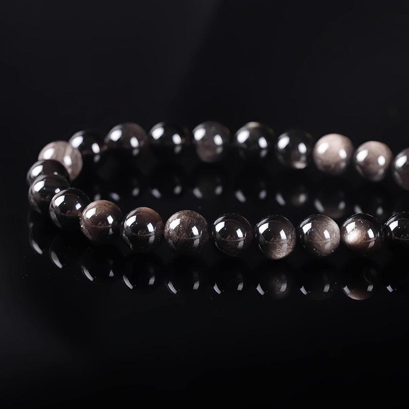 Naturlig Svart, Guld & Silver Obsidian 7A Kvalitet Löspärlor för DIY Smycken