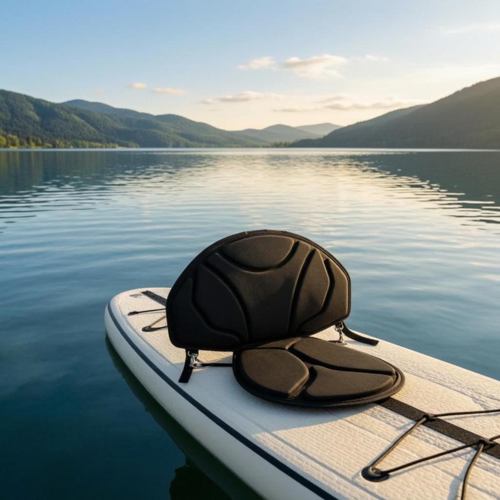 Kayak Seat with Storage Pocket Deluxe Padded Cushion for Fishing