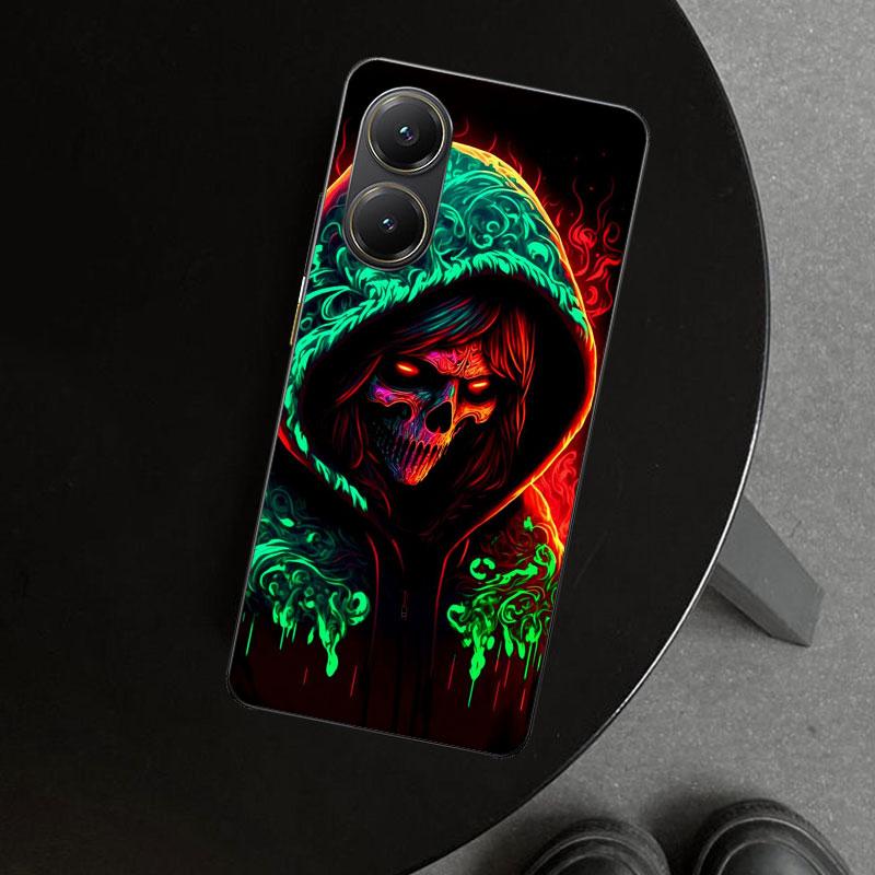 Halloween Moon Witch Horror Phone Case Cover for Xiaomi Poco X6 X5 X7 Pro F7 Ultra Redmi 15C 15 13C 13 12C 12 10C 10 10A 9C 9A 9