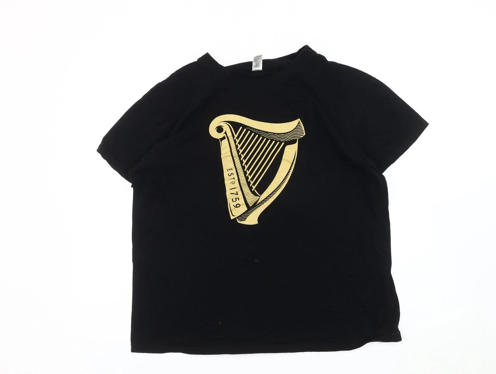 Sol s Men s Black Beer Graphic T-Shirt, Size L L