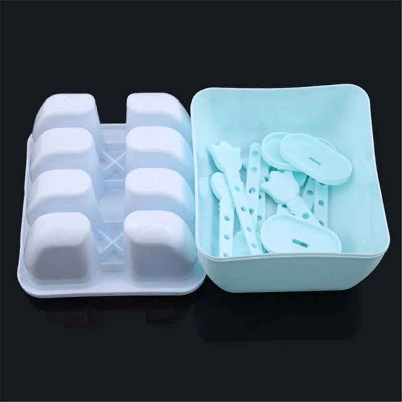 Popsicle Molds 6/8 Grid Ice Pop Molds Food Grade Silicone Ice Cream Mold DIY Homemade Reusable Easy Release Ice Pop Make