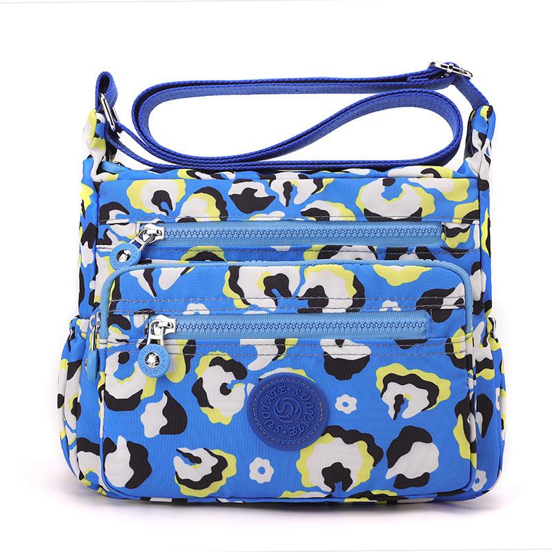 Casual and Lightweight Printed Nylon Medium Mother Bag Women's Bag, New Nylon Women's Shoulder Messenger Bag Cloth Bag Bag