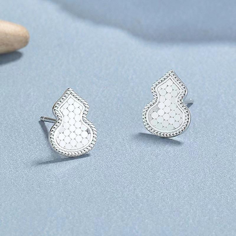 Dragon Scale Gourd Stud Earrings Women S Fashion High Sense Fulu Crushed Ice Ice Earrings 2025 Ears 925 silver