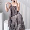 Summer sleeveless suspender cotton and silk nightdress women's lace-up can be worn outside loungewear high-end vacation long dress dress thin