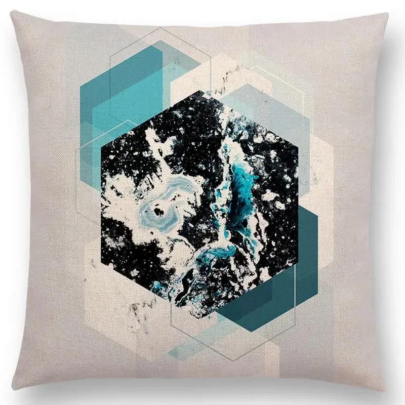 Neuestes Design Verfügbar Geometrische Texturen Grafischer Minimalismus Drucke Magischer Wald Kissenbezug