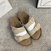 Foreign Trade Export Cowhide Birkencool Slippers Women's Summer Korean Version Niche Retro Flat-bottomed Casual Lazy Slippers