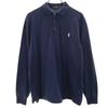 Polo Ralph Lauren Long Sleeve Polo Shirt M Navy Kanoko Fabric Men's Used