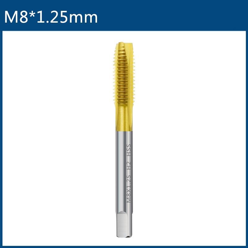 HSS Titanium Coating Screw Tap Drill Bit M2 M2.5 M3 M3.5 M4 M5 M6 M8 M10 M12 Metric Straight Flute Thread Tap Hand Tools Thread Lock3