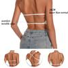 Women's Seamless Large Backless Bra U-shaped Beautiful Back Underwear Small Chest Push-up Bra with Chest Pads