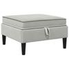 Storage Ottoman Sofa In Light Grey Velvet