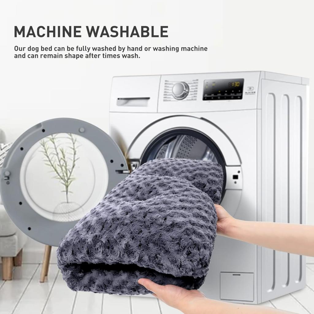 All Season Lightweight Double Sided Rose Velvet Pet Bed For Dogs Cats Soft Warm Washable Dog Mattress Cozy Pet Cushion Hypoallergenic Durable Pet Mat