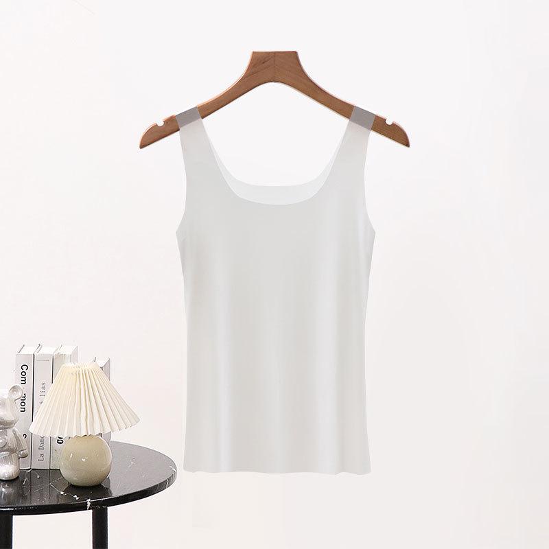 Summer Ice Silk Seamless Women's Plus Size Base Layer Camisole - Super Thin, See-Through Tank Top