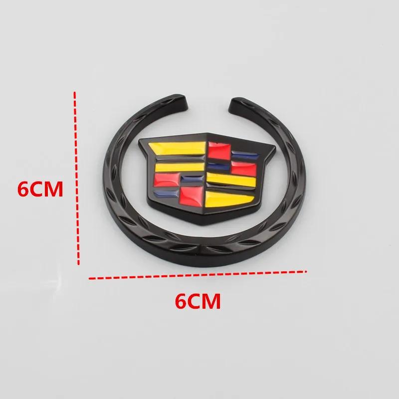6CM Emblemat Naklejka na Szybę Samochodową Boczny Odznakę na Bagażnik do Cadillac ATS BLS CT6 CTS EXT SLR STS XLR XT4 XTS Escalade Deville