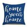 Simple Household Items Letter Geometric Print Square Pillowcase Car Cushion Sofa Pillowcase