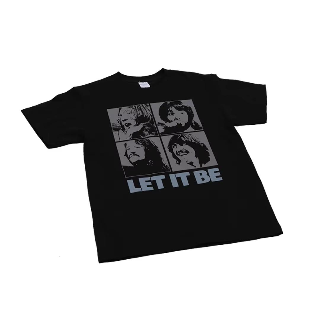 

Винтажная рок-футболка с коротким рукавом The Beatles Летняя мода Футболка из чистого хлопка Мужская футболка Детская одежда Футболка Y2k Женская 4XL