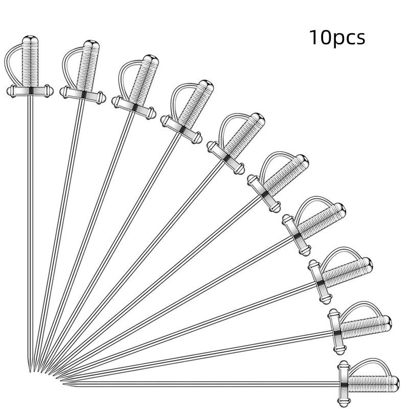 

Stainless Steel Cocktail Pick Sword Shape Fruit Sticks, Bar Tools, Drink Stirring Sticks, Martini Picks, Party Wedding Accessory