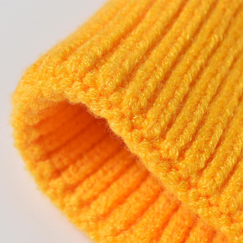 Autumn and Winter Knitting Hats Men and Women's Solid Color Warm Ear Protection Hats Outdoor Cycling Hats Ski Caps