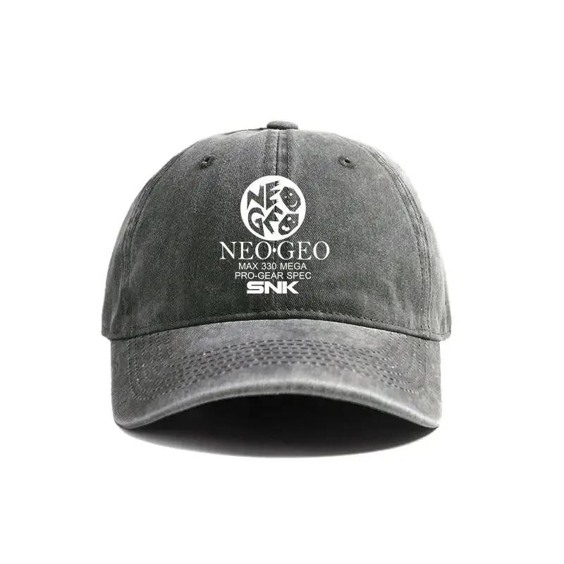 2025 Neo Geo Pro Gear Spec Logo Baseball Cap Distressed Hats Cap Men Retro Outdoor Summer Adjustable Dad Hat  Casual  Versatile