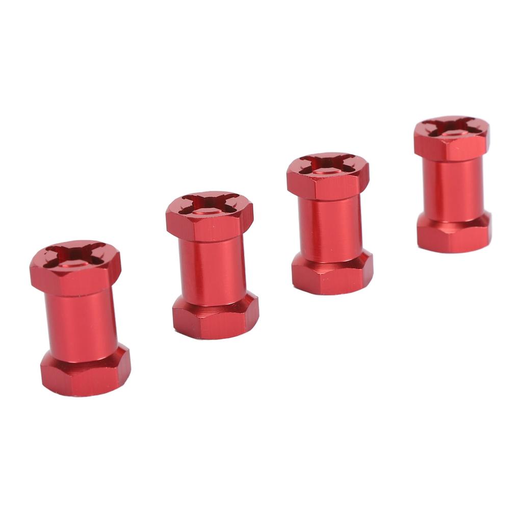 4PCS 12mm Hex Hub Adapters with Nuts Aluminum Alloy Wheel Hub Extension Adapter for 1Celsius10 RC Car 20mm Length