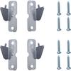 Curtain Rod Hooks Curtain Rod Bracket, 4 Pcs Curtain Rod Holders with Screws, Wall Mounted Single Curtain Rod Hangers Hooks for Home Office
