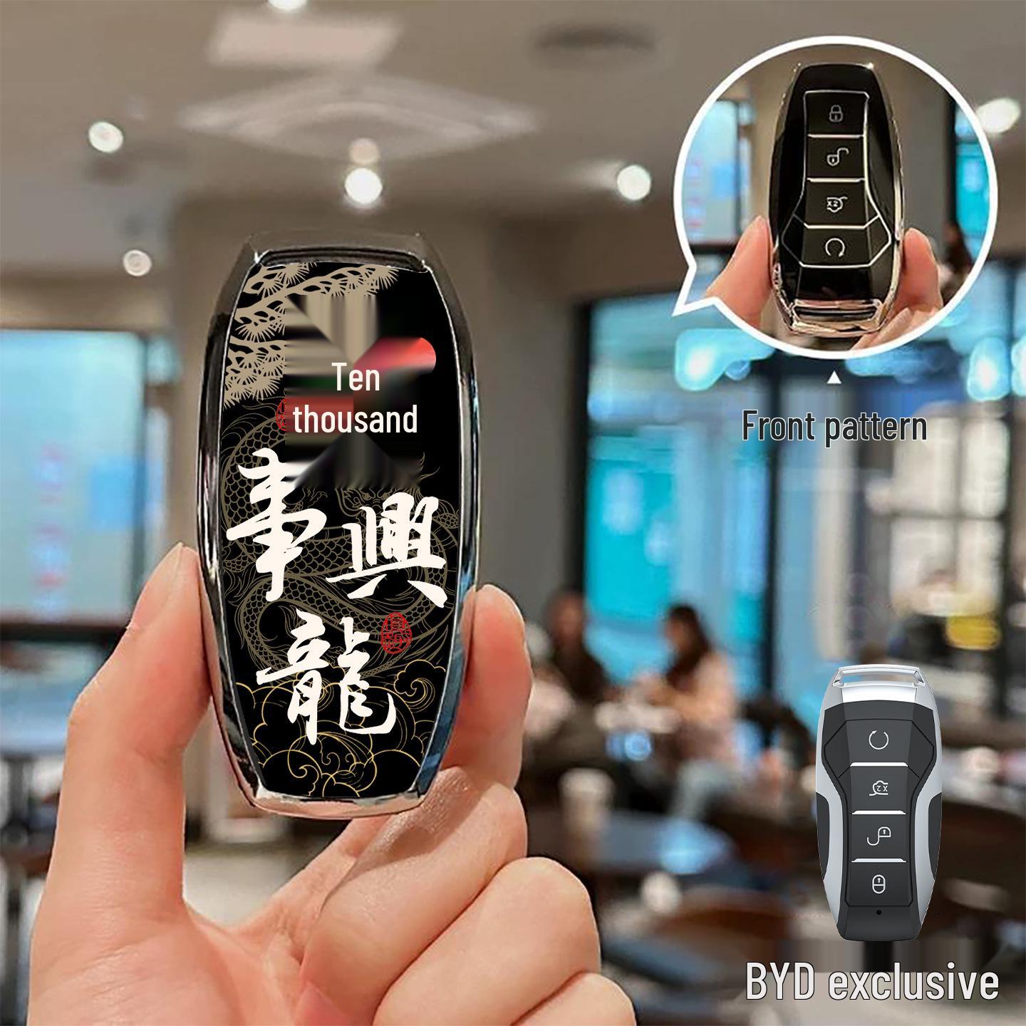 BYD Han, Qin, Song Plus, Dolphin, Yuan Pro, and Tang DMI Key Protective Case