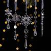 Transparent Christmas Snowflakes Clear Simulation Xmas Tree Ornaments Icicle Pendants  New Year