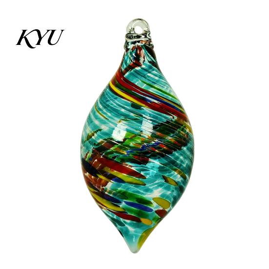 High Borosilicate Glass Spheres Hand Blown Ball Ornament, Colorful Christmas Hanging Decoration Reflective Baubles for Tree, Window, Patio,