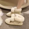Women's Cute Fur Ball Fashion Lightweight Heightening Thick Sole Winter Warm Fur One Snow Boots Plush Lining Non-slip Casual Sports Cotton Boots