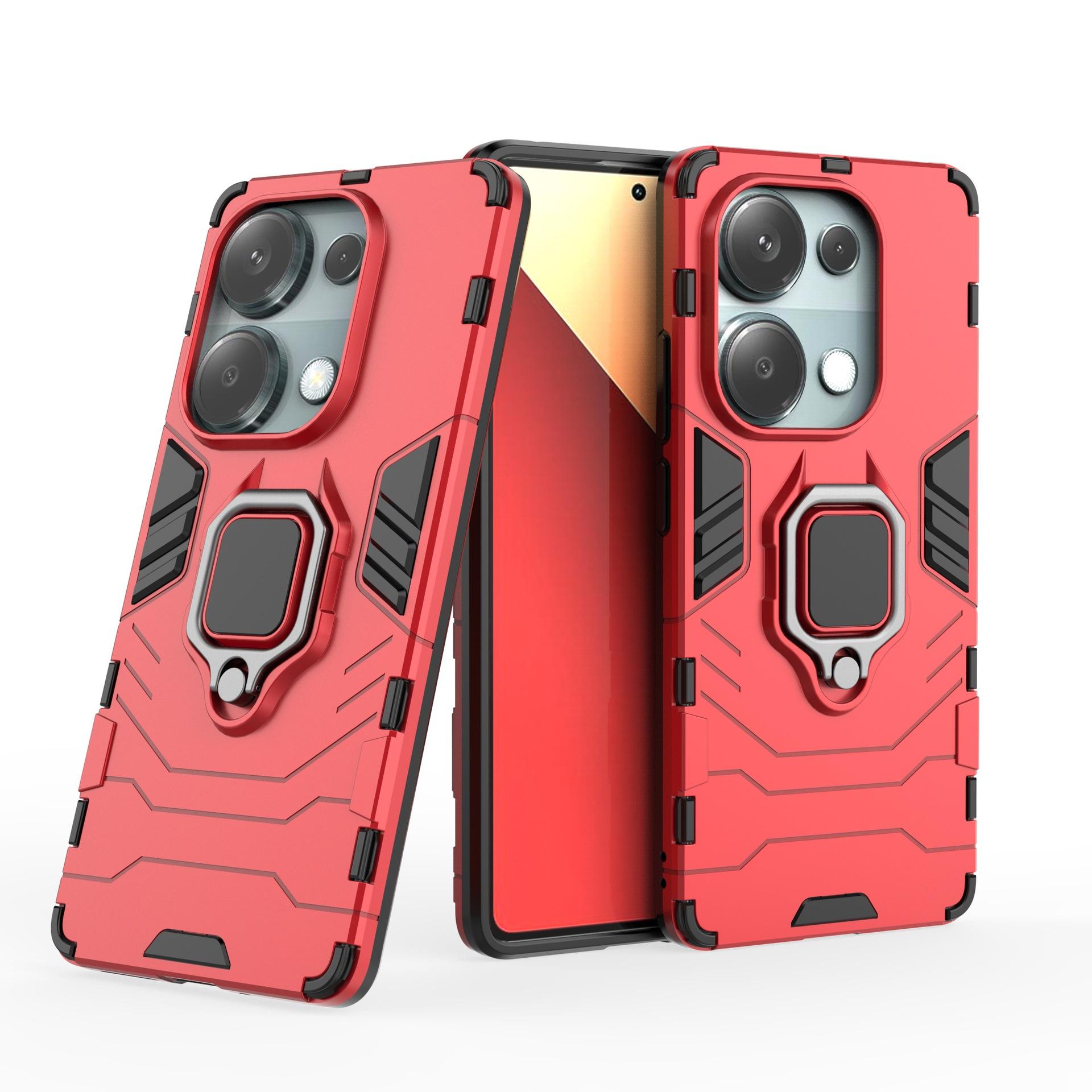 

Shockproof Phone Cover For Xiaomi Redmi Note 13 12 Pro Plus Case Armor With Holder Redmi Note 12S 11S 10S 9S 8T 7 8 9 10 11 Pro Redmi Note 12R красный