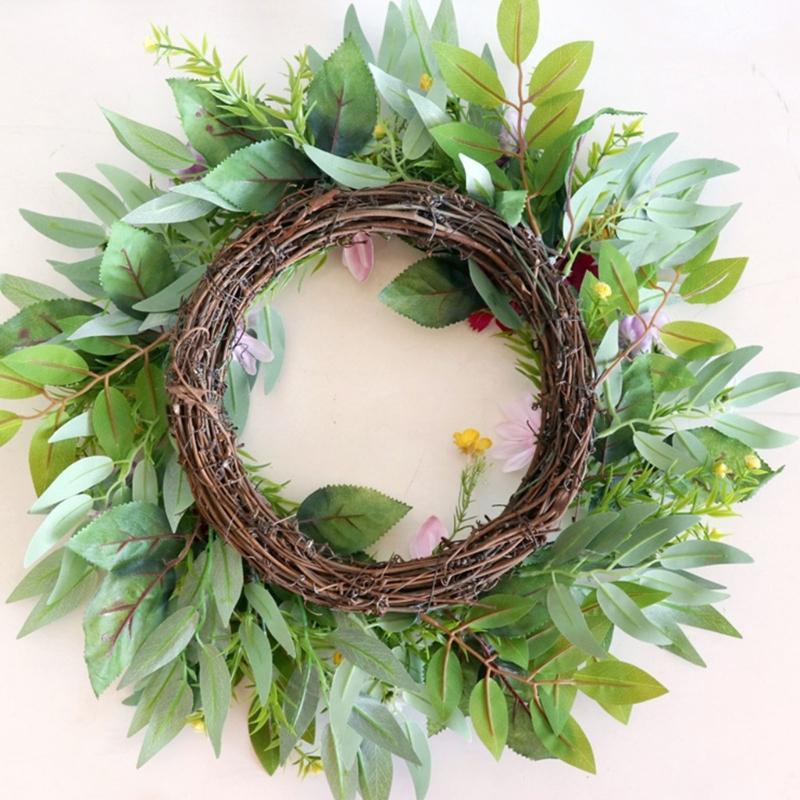 50cm Artificial Flower Wreath for Front Door Entryway Flower Wreath Decorative Flower Wreath Home and Wedding Decors