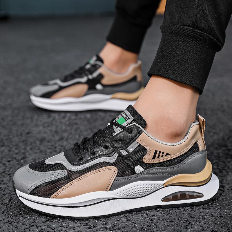

Men s shoes spring and summer new breathable sports and leisure student height-increasing trendy shoes men s lightweight summer running 44 чёрный
