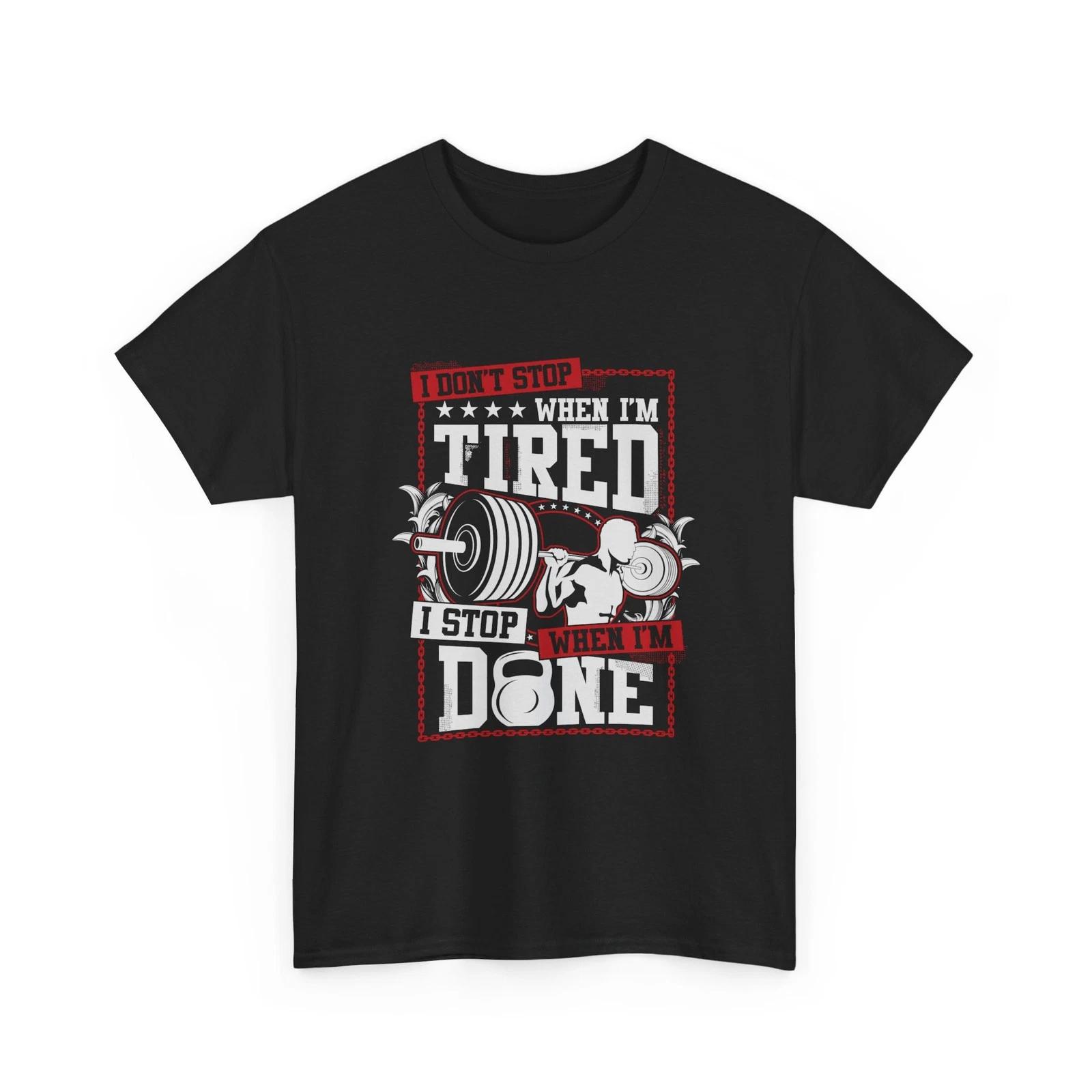 Gym T-Shirt - Motivational Workout Shirt Gym Gift Weightlifting Cotton T-shirt M