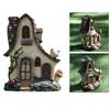 Mystische Wichtel Fee Haus Figur Outdoor Dekoration Garten Haus Statuen, Wasserdicht und Langlebig, für Balkon, Blumenbeet