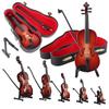 NEUES Spielbares Miniatur-Geigenmodell Mehrzweck-Miniatur-Musikinstrument Kleine musikalische Geigenornamente für Musiktraining Geschenk