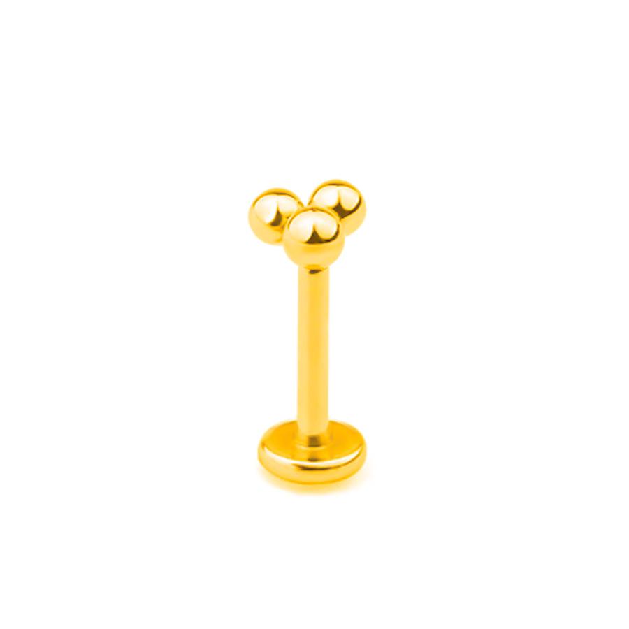 Ferskenhjerte Måne & Stjerne Titan Leppepiercing - G23, 1,2 mm Tykkelse, 6/8/10 mm Lengde