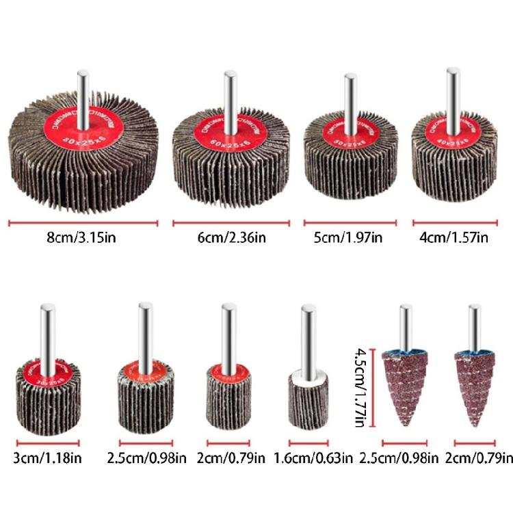 10Pcs 80 Sanding Flap Disc Wheel Grinding Sanding Disc Polishing For Rotary Tool 16/20/25/30/40/50/60/80Mm