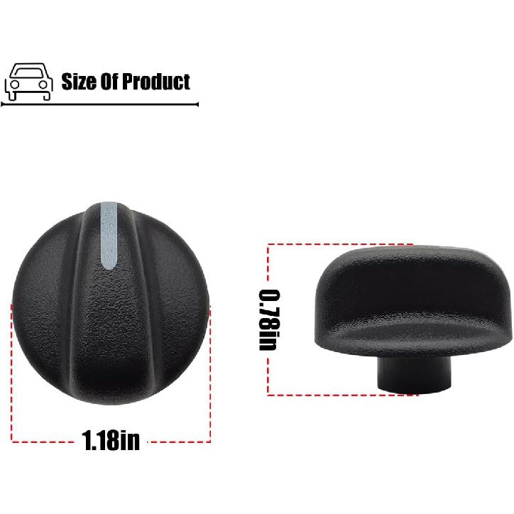AC Heater Control Knob Compatible with Jeep Wrangler 1997 1998 Year, Blower Fan knob for 4882790