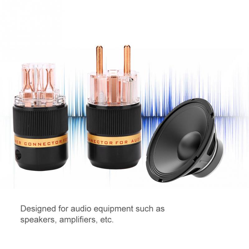 Viborg 511 3.3/" Pure Copper Speaker Amplifier HiFi Audio Power Plug 16A//250V AC