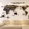 Cross Asia Edition Acrylic Map Wall Sticker for Home and Living Room Decor
