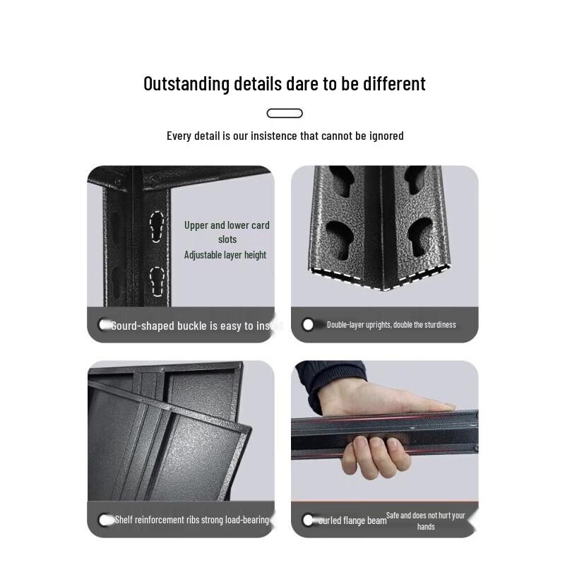 6-Tier Carbon Steel Kitchen Storage Rack