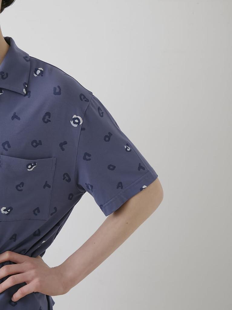 Gelato Pique HOMME Leopard Print Shirt PMCT252924NVYL