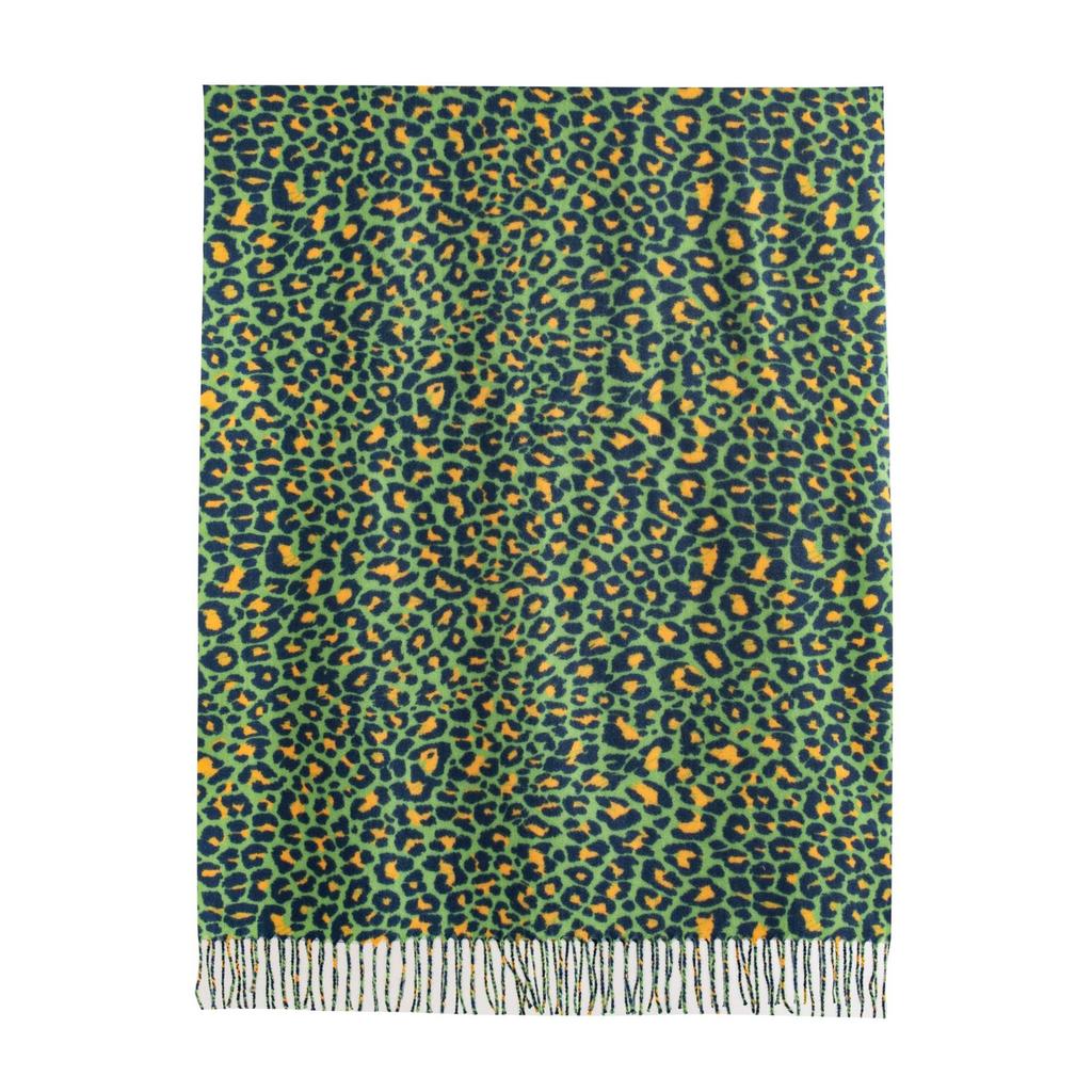New Scarf Leopard Print Ethnic Style Cotton and Linen Feel Scarf Women's Imitation Cashmere Tassel Travel Beach Towel Shawl