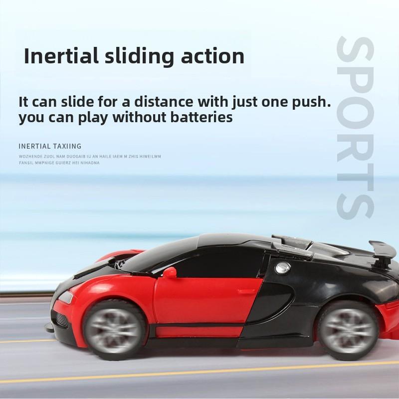 Kids Inertia Transforming Race Car Toy With Onebutton Morph For Boys Learning And Play