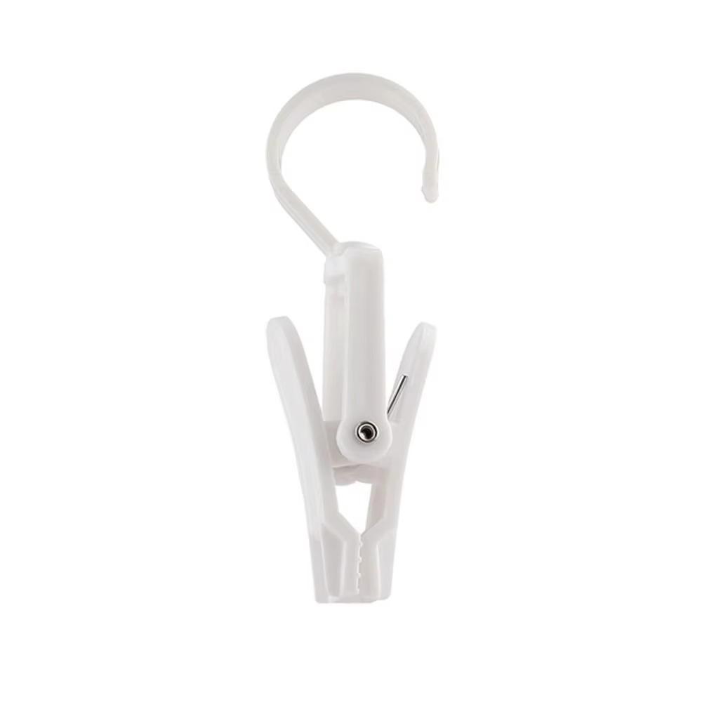 

360° Rotation Plastic Clip Durable Compact Design Hook Clip Multi-Purpose Hook Space Management Household Organizer Scarf Hanger белый