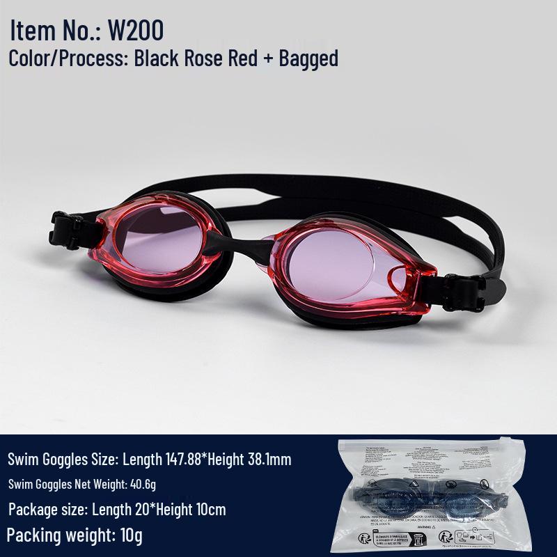 Prescription Swimming Goggles: Small Frame, HD, Waterproof, Anti-Fog, Professional Racing, Adult.