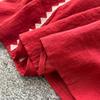 Schickes Vintage Langarm Locker Schlank Elegant Fee Koreanische Mode Boho Sommerkleid Damenbekleidung Langes Kleid