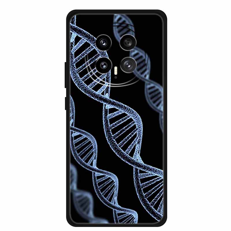 Mobile Phone Protective Case For Honor Magic8 5G Floral Painted Soft Black Silicone Back Cover For Honor Magic 8 2025 Case Funda