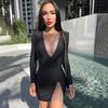 Rochie de damă Primăvară Toamnă High-End Petite Sexy Bodycon Rochie wrap cu mânecă lungă Club de noapte