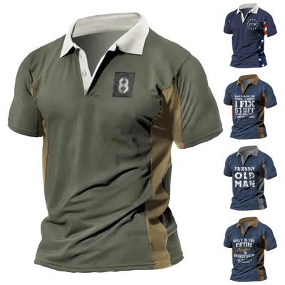 Men's Summer Leisure Culture Breathable Short Sleeved Polo Shirt Top